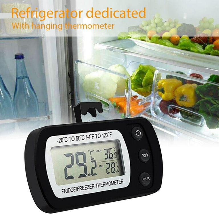 Electronic Refrigerator Thermometer Digital Freezer Room Thermometer  Waterproof Fridge Temperature Monitor with Alarm Function