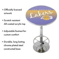 thumbnail image 3 of Los Angeles Lakers Hardwood Classics Bar Table with Adjustable Footrest and Acrylic Top, 3 of 5