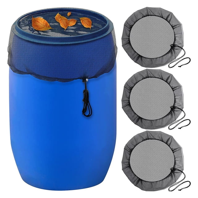 TIMIFIS Isolation Net 3Pcs Rainwater Collector Net Cover, Outdoor Rainwater Bucket Cover, Rainwater Filtration, Mosquito and Defoliation Prevention Camping & Hiking