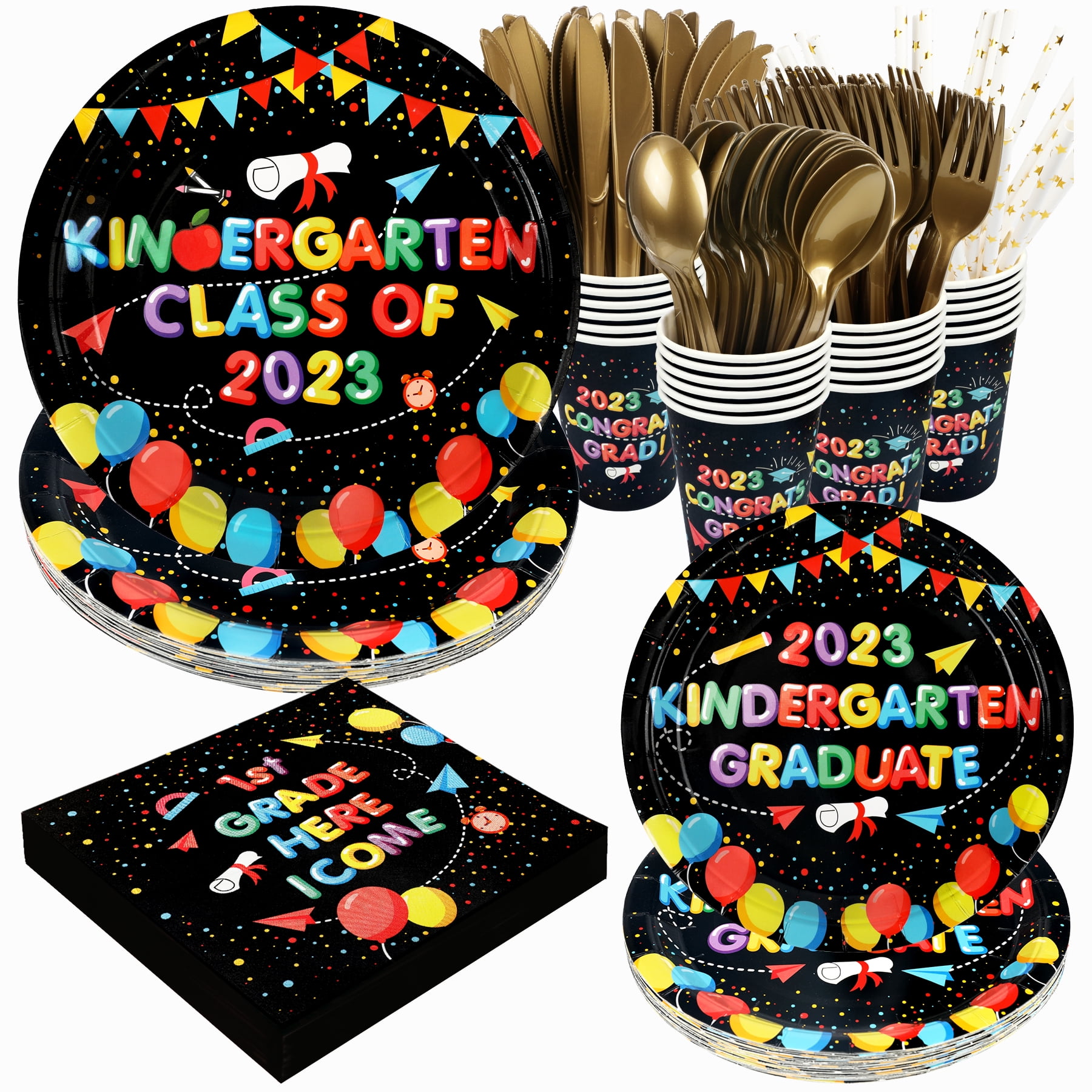  60 Pieces Thick Star Shaped Graduation Paper Plates