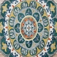 thumbnail image 7 of Ox Bay Talia 6' Round Teal/Multi Medallion Wool Indoor Area Rug, 7 of 7