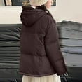 thumbnail image 3 of Boys Girls Winter Hooded Puffer Jackets Solid Quilted Jackets Coat 2026 Warm Long Sleeve Full Zip coat with Pockets, 3 of 5