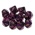 thumbnail image 2 of lionlar 10pcs D10 POLYHEDRAL - 16mm Dice Set -Double Colors - 10 Sided Dice +Black Option 8, 2 of 9