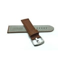 thumbnail image 4 of Bandini Extra Long (XL) 24mm Mens Italian Leather Watch Band Strap - Tan - Mat Finish - Tone-on-Tone Stitching, 4 of 5