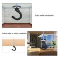 thumbnail image 2 of Uxcell Ceiling Hooks with Hardware Zinc Alloy Black 34x55mm 6Pcs for Hanging Plants, 2 of 6