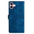 thumbnail image 3 of Leather For iPhone 17 Case Cherry Blossom&Butterfly Embossed Flip Wallet Leather Case with Card Holder Magnetic Closure Shockproof Kickstand Protective Phone Cases Cover,Blue,For iPhone 17, 3 of 8