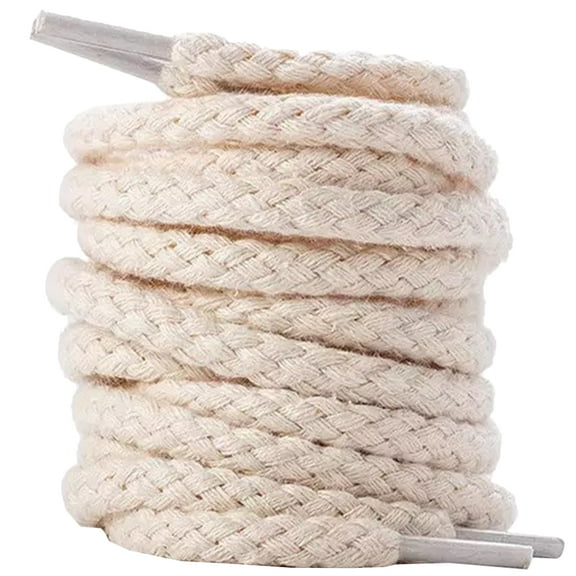DINHEAROM Woven Style Beige Shoelace for Mens Sneakers 2Pack 120x0.39in