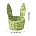 thumbnail image 3 of DefiDgd Paper Cord Woven Easter Basket with Large Bunny Ear,Festival Flower Basket Gift Basket for Easter Spring Party Celebrations Candy Toy Egg Storage Supplies(Green), 3 of 6