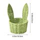 thumbnail image 3 of Cesta de flores oreja de conejo de Pascua Cuerda de papel tejida – 9x6,5 en Verde Amarillo Rosa Blanco – Cesta de Regalo de Arreglo de Flores Frescas Caja de almacenamiento, 3 of 6