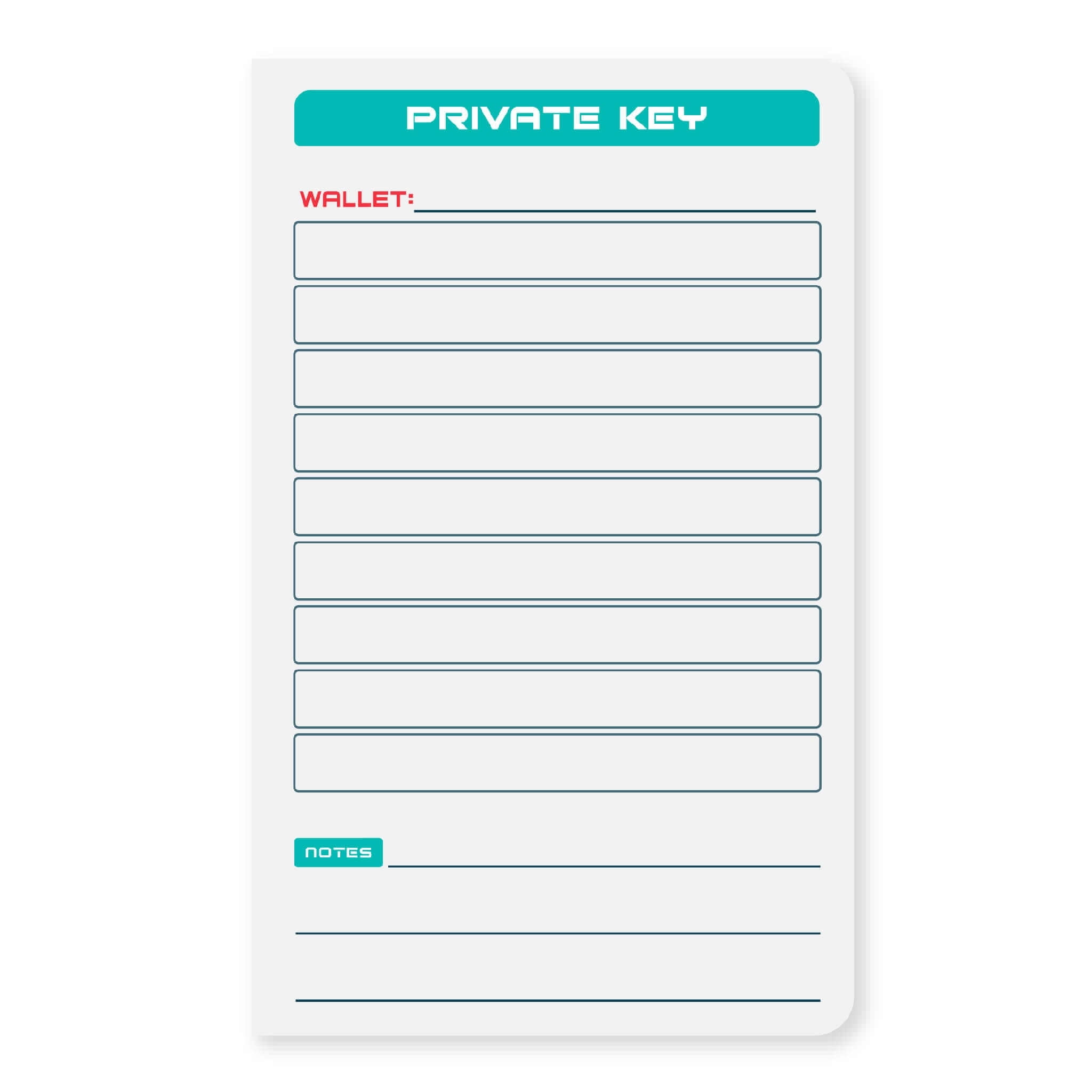 Shieldfolio Stonebook ®️ Crypto Seed Phrase Password Notebook