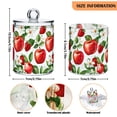 thumbnail image 5 of Yayeee 4 Pack Qtip Holder Bathroom Cotton Swab Canister with Lid Clear Dispenser Set, Apple Pattern, 5 of 6