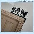 thumbnail image 2 of Handmadetneonsign Papillon Dog Door Corner Sign, Papillon Dog Metal Door Topper, Dog Door Sitter 68907, 2 of 4