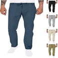 thumbnail image 6 of Lovskoo Men's 2024 Cotton Linen Pant Summer Drawstring Pocket Elastic Waisted Straight Leg Solid Pants Khaki, 6 of 6