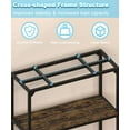 thumbnail image 4 of 20-30 Gallon Fish Tank Stand, 30" L x 12" W x 32.2" H, Black | Aquarium Stand Table Upgraded Height with 2 Tiers Storage Shelf, Reptile Breeder Turtle Terrarium Stand Rack for Home Office, 4 of 7