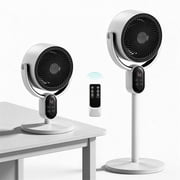 Circulation Fan, 40W 2 in 1 Air Circulator Fan with Remote Control, 3 Speed Levels, 12H Timer, Manual Vertical Adjustment, Automatic Horizontal Oscillation, LED Display & Remote Control