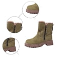 thumbnail image 5 of Gyexs Snow Boots for Women Wide Width, Winter Shoes for Women, Orthotic Technology, Button, Rain, Steel Toe, Women's Fashion, Army Green, Size 7, 5 of 8
