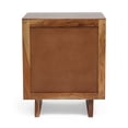 thumbnail image 7 of Tift Terrell Handcrafted Boho Acacia Wood 3 Drawer Nightstand (Set of 2), Dark Natural, 7 of 7