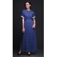 thumbnail image 4 of Bimba Rayon Tea Leaves Ladies Long Gown Boho Beach Cocktail Party Maxi SlitDress-XX-Large, 4 of 6