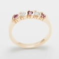 thumbnail image 2 of LBG British Made 9k Rose Gold Natural Pink Tourmaline & Cubic Zirconia Womens Eternity Ring - 33 size options - Sizes 4 to 12 Available, 2 of 6