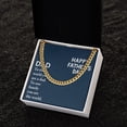 thumbnail image 6 of To My Dad You Are The World Father's Day Message Cuban Chain, 6 of 20