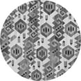 thumbnail image 1 of Ahgly Company Indoor Round Abstract Gray Modern Area Rugs, 7' Round, 1 of 4