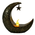 thumbnail image 4 of Tnobhg Star Moon Shape Candlestick Candle Lamp EID Ramadan Mubarak Candle Holder Candlestick with LED Light Festive Decoration, 4 of 7