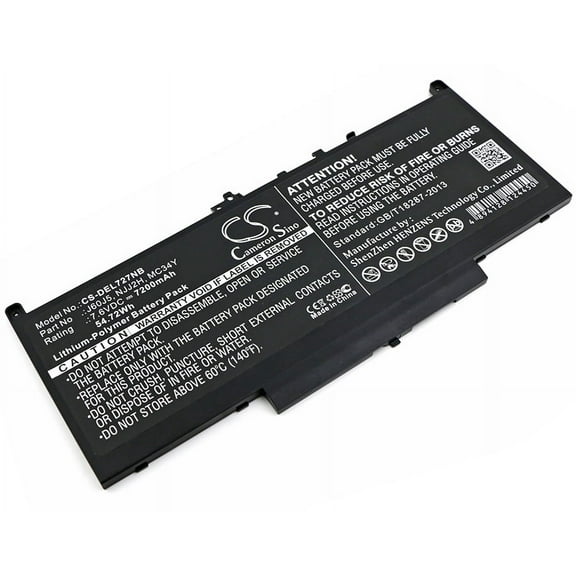 Battery for DELL Latitude 12 E7270 14 E7470 MC34Y 0MC34Y J60J5 451-BBSY 242WD