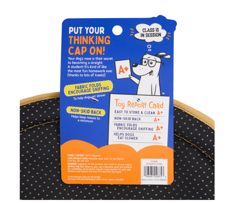 Joyhound Classroom Snuffle Puzzle Pizza Burrow & Play Mat Dog Toy