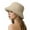 Beige, variant on Chuancc Women's Faux Fur Bucket Hat - Winter Warm Plush Fisherman Cap for Cold Days Beige A