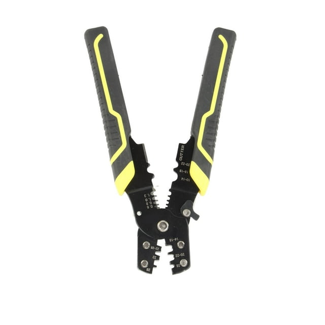 Cortadores de alambre eléctricos multifunción ajustables, para bricolaje, manualidades, de acero al carbono, para pelar cables, cortar, amarillo