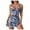 swimsuit 117#Blue, variant on WAYUTE Womens One Piece Swimsuits Floral Print Suspender Adjustable Belly Covering Swimdress Tummy Control Elegant Bathing Suit