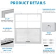 thumbnail image 5 of Gaderth Upgraded Shed Windows 2 Pack, Small Windows With Tempered Glass And  Mesh Screen For Shed, Chicken Coop, Playhouse, Household, Garage, 5 of 5
