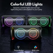 JYX Large Party Speaker, Bluetooth Speaker With Dazzling Rgb Light, Two 6.5 Subwoofer, T20