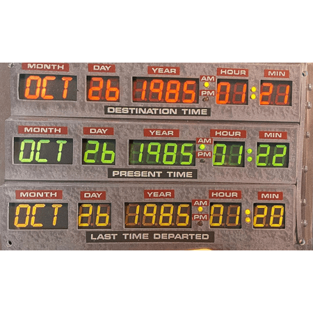 Universal Studios Back To The Future DeLorean Computer Replica Art New with Tag