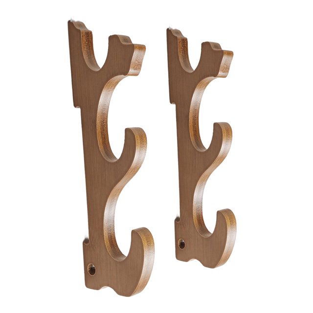 bedienty Wall Mounted Display Stand Bamboo Compact for Tanto Flute Fishing Rods 3 Tier