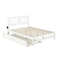 thumbnail image 2 of AFI Tahoe Queen Wood Platform Bed with Headboard Footboard & Twin-XL Trundle, White, 2 of 7