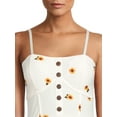 thumbnail image 5 of No Boundaries Juniors' Strapless Button Front Dress, 5 of 5
