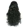 thumbnail image 2 of Teissuly Chemical Fiber Wig Black Long Hair Small Curly Head Cover Matte High-Temperature Silk, 2 of 9