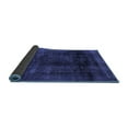 thumbnail image 2 of Ahgly Company Indoor Round Abstract Blue Modern Area Rugs, 6' Round, 2 of 4