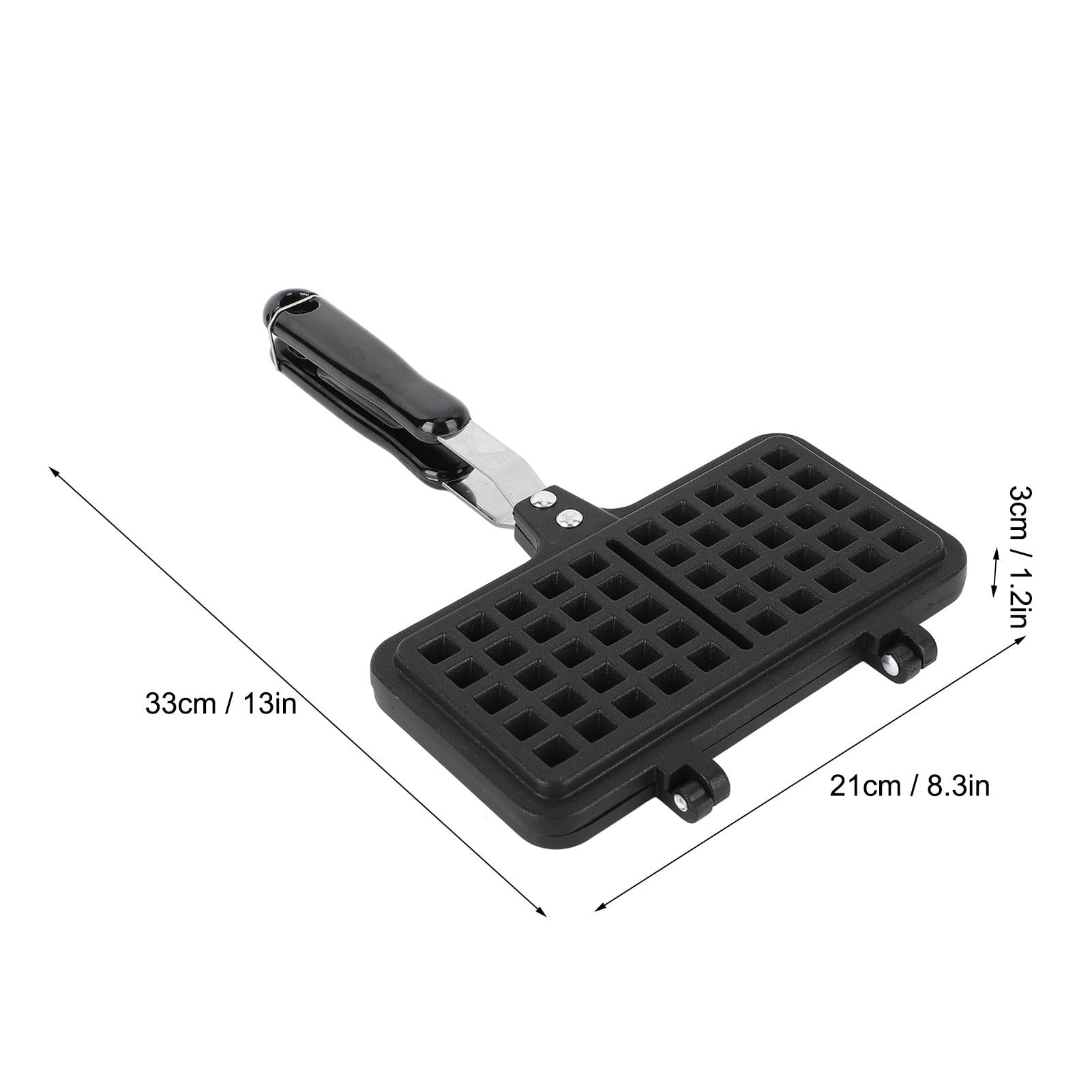 BIMZUC Double‑Headed Stovetop Waffle Maker – Non‑Stick Aluminum Pan, Even Heating, Compact & Versatile for Breakfast & Desserts