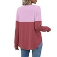 thumbnail image 5 of Craaazy Long Sleeve Shirts For Women Color Blocking Printing Blouses Long Sleeve Tops Button V-Neck Pullover Pocket Sweatshirts Gifts, 5 of 7