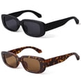 thumbnail image 1 of Gafas de sol KUGUAOK Retro Rectangle UV400 para mujeres y hombres, 1 of 7