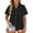 A1 Black Womens Summer Tops Clearance Under $5, variant on Xqxayjr Women's Casual Tee Shirts Under $10 Summer Button Down Short Sleeve Tunic Tops V-Neck Collared Business Work Tops Mothers Day Gifts for Grandma