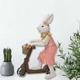 thumbnail image 4 of Adorno de conejito de Pascua, figura de conejo de mesa, adorable decoración para el hogar Rosa, 4 of 7