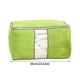 thumbnail image 2 of ziplock bag storage organizer,Bag Organizers Anti Proof Clothes Storage Container Zipper Bag With Clear Window Carry Handles For Blanket Comforter Bedding Closet Storage Boxes,Green, 2 of 3