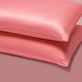 thumbnail image 2 of Silk Satin Pillowcase for Hair Skin Pillow Cases Set of 2 Zipper Pillow Covers, 2 of 18