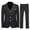 Black, variant on Men's Slim Fit 3-Piece Plaid Suit, 2-Button Notch Lapel Blazer Jacket Vest & Trousers, 4D Tailored All-Season Suit Set for Banquet Wedding