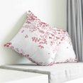 thumbnail image 4 of Throw Pillow Covers 16x16 Inch, Pink Leaves Decorative Pillow Cases for Couch Sofa Bed, Summer Botanical Cotton Linen Square Home Decor Pillowcases with Hidden Zipper, 4 of 7