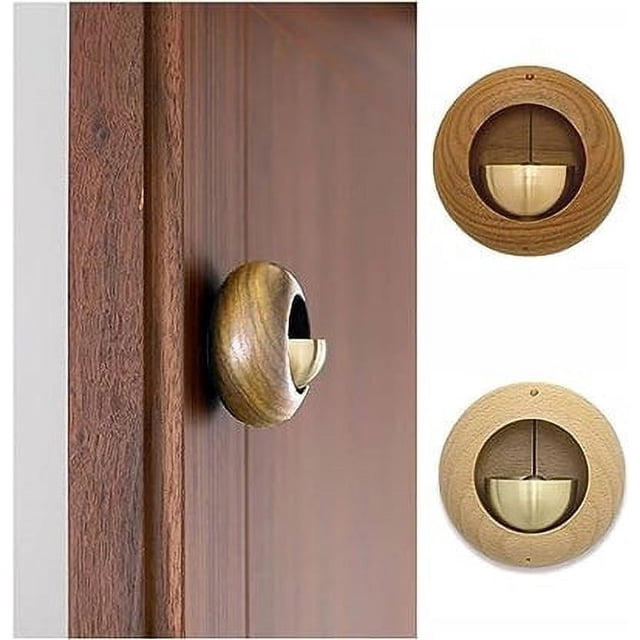 Xihbxyly Timbre Magnético de Madera, Diseño Japonés de Dopamina, Sonido Zen Relajante, Elegante Timbre para Casa y Tienda, Versátil para Puertas de Metal, Acabado de Madera (1 Unidad)