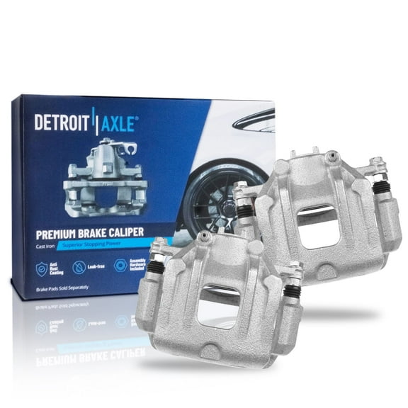 Detroit Axle - Pair Front Brake Calipers for 2010-2012 Hyundai Santa Fe 2011-2013 Kia Sorento Brake Calipers with Brackets Replacement